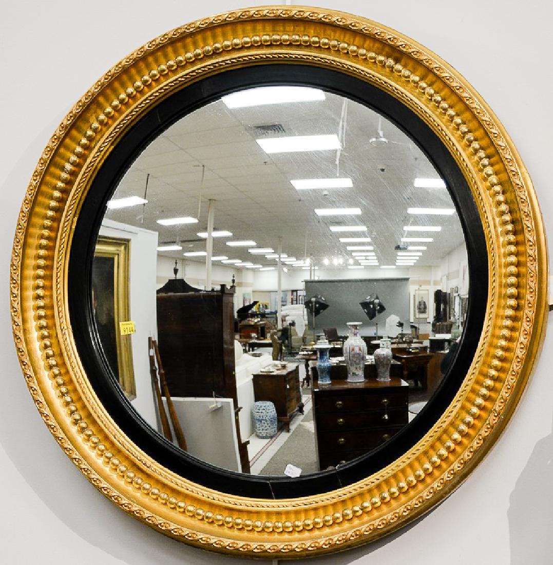 Federal convex mirror, 19th century.  overall dia. 28 (1 of 6)