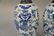 Pair of underglaze blue celadon conical jar, China 19th - 2