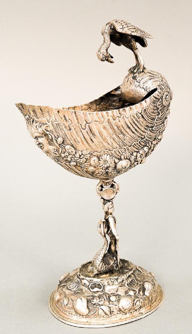 Continental silver neptune shell with northwind face (1 of 7)