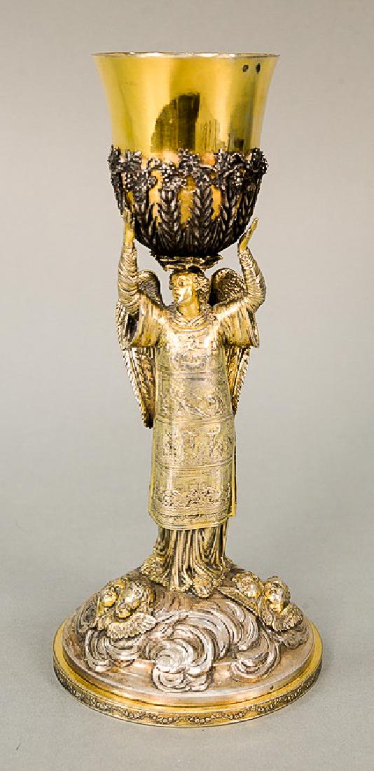 Continental silver chalice with gilt decorated cup (1 of 6)