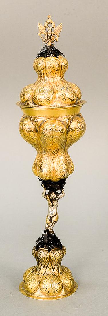 Gilt silver covered chalice having Imperial style eagle (1 of 7)