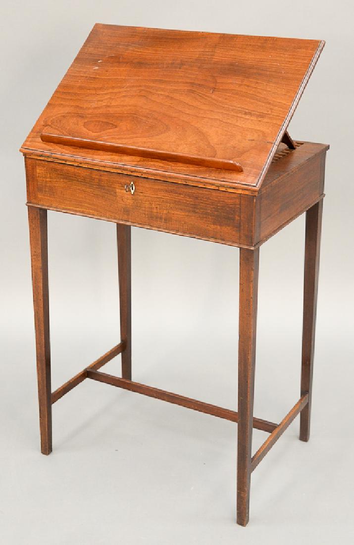 George IV mahogany book stand with adjustable top.  ht. (1 of 5)