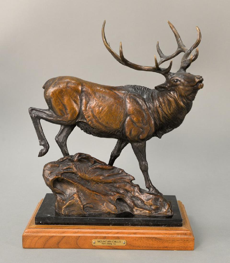 Kent Ullberg (b. 1945),  bronze of elk,  "Mountain (1 of 5)