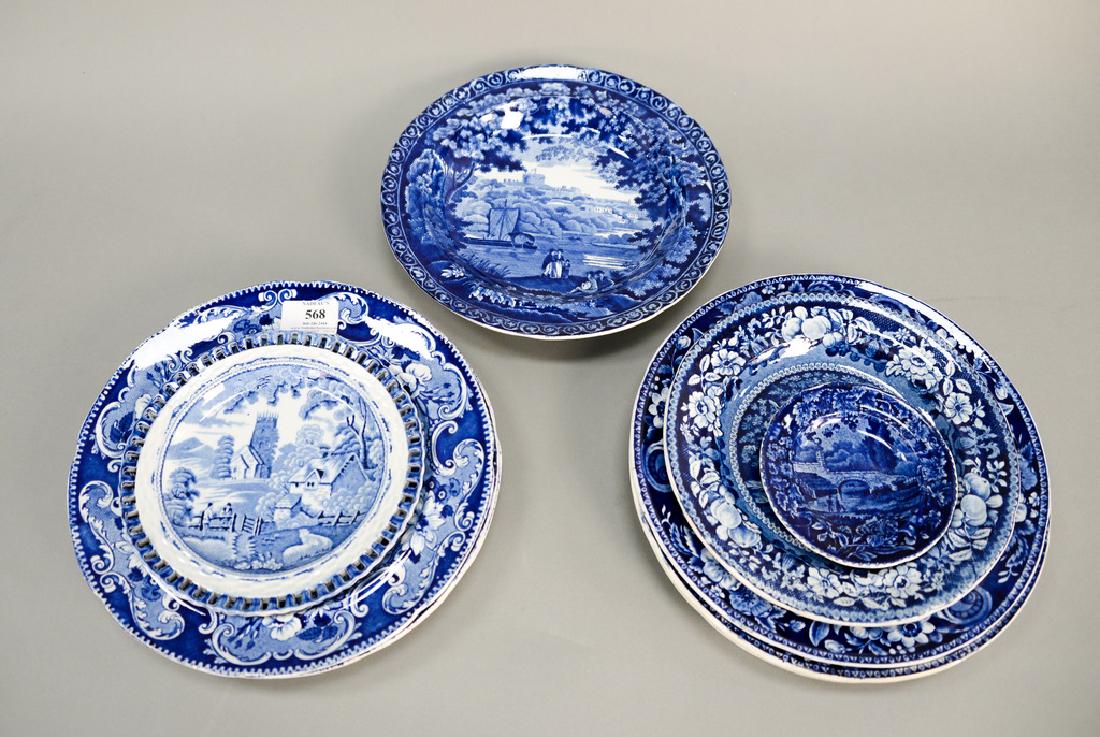 Ten piece lot of Historic Staffordshire bowls and (1 of 9)