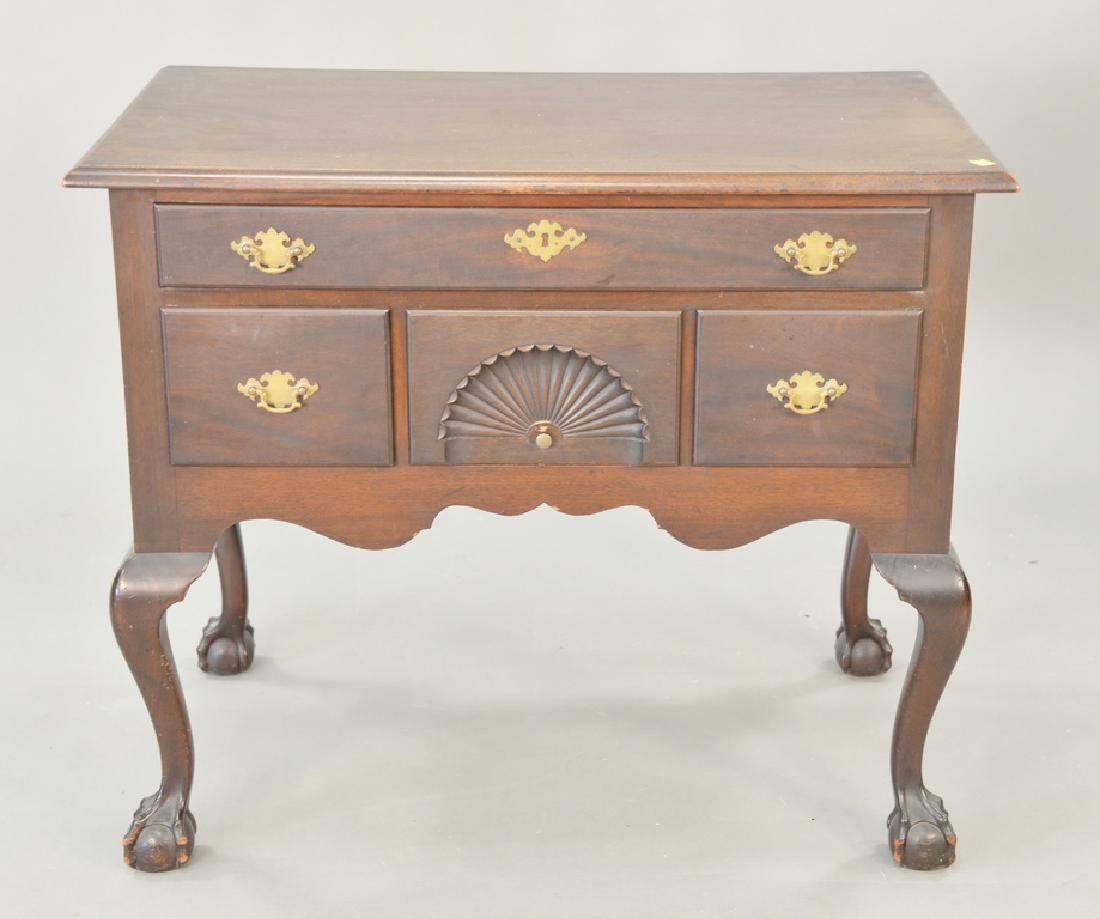 Margolis Chippendale style lowboy with ball and claw: Margolis Chippendale style lowboy with ball and claw feet, unsigned, probably Nathan Margolis. ht. 30 1/2 in., top: 21" x 36"