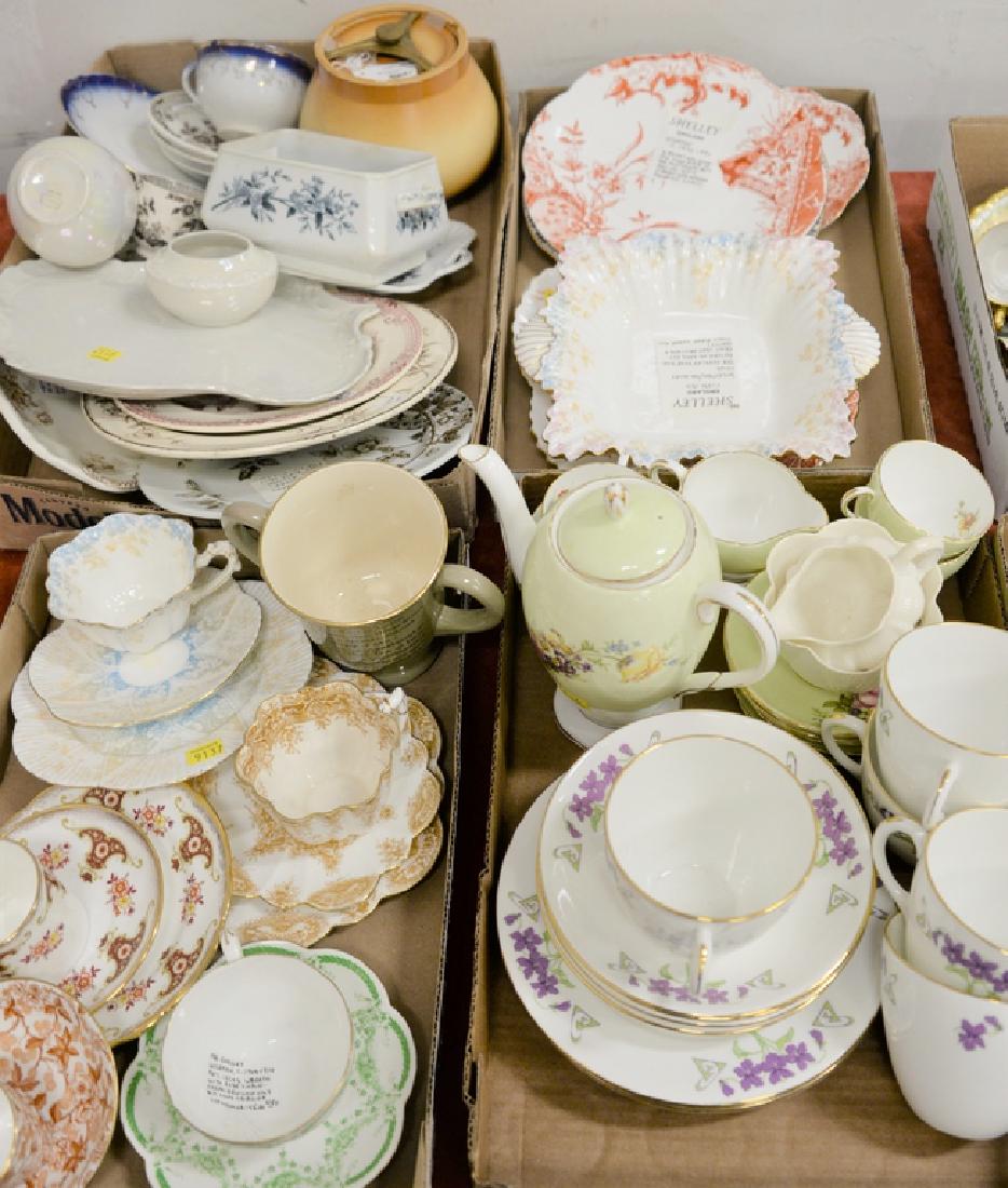 Five tray lots of porcelain and china to include: Five tray lots of porcelain and china to include Wileman ironstone, Lefton china cups and saucers, et.