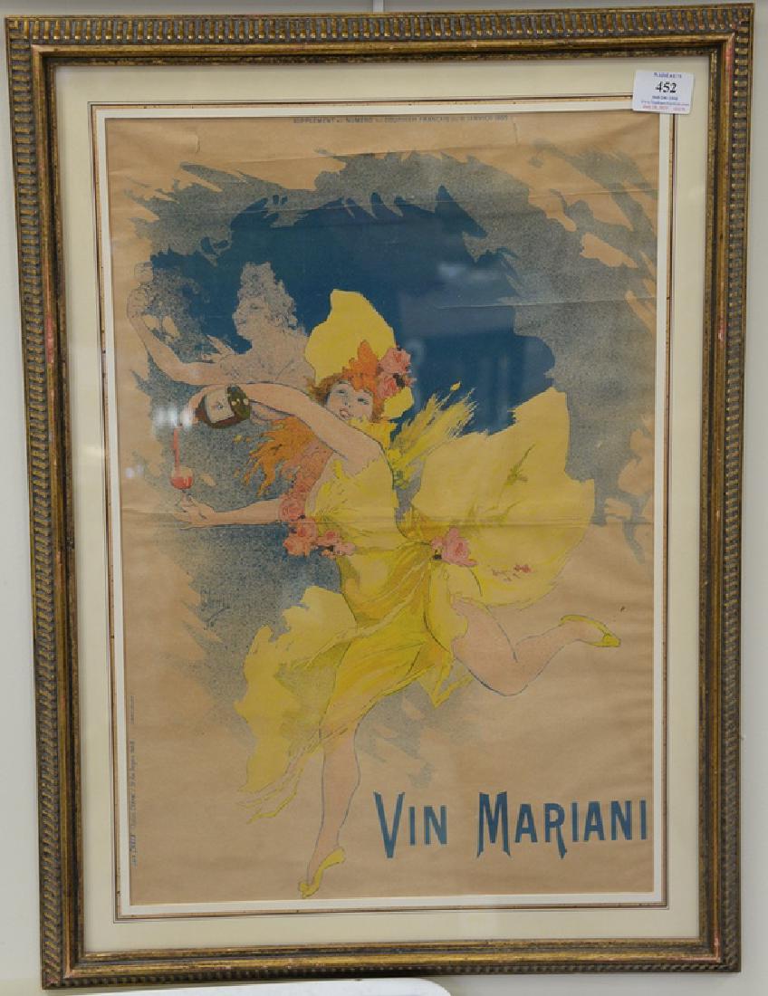 Jules Cheret (1836-1932), Vin Mariani supplement Au: Jules Cheret (1836-1932), Vin Mariani supplement Au Numero Du Courrier Français du 6 Janvier 1895, sight size 21" x 14". Provenance: Property from the Credit Suisse Americana Collection