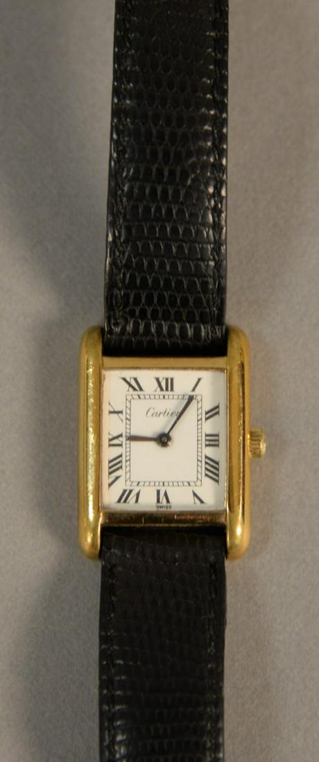 Vintage Cartier Tank Watch 18k Gold Marked Aug 17 2019 Nadeau S Auction Gallery In Ct