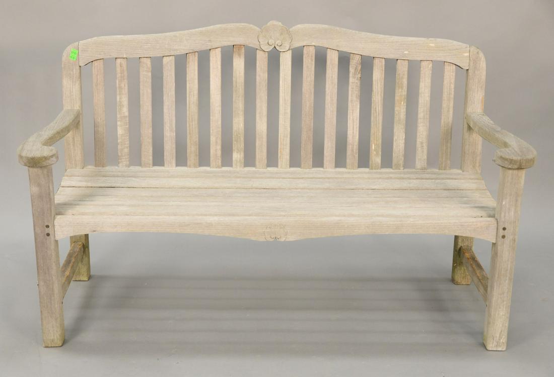 Kingsley Bate teak bench. lg. 57 in.: Kingsley Bate teak bench. lg. 57 in.