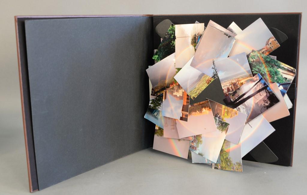 Peter Coffin (B1972), pop up photo assemblage album,: Peter Coffin (B1972), pop up photo assemblage album, 2006, Peter Norton Christmas Project, 12" x 12".