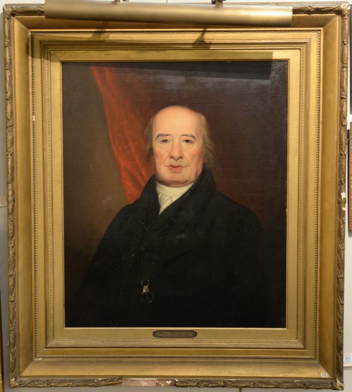Samuel Finley Breese Morse (1791-1872), Portrait of: Samuel Finley Breese Morse (1791-1872), Portrait of Thomas Addis Emmet (1764-1827), oil on canvas, unsigned, 30" x 25", The Sitter, Emmett was Attorney General for the State of New York and a good fri