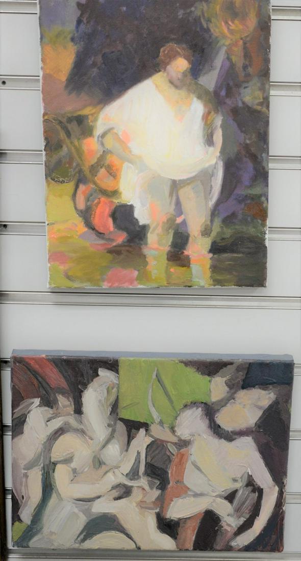 Five piece art group to include Robert Kushner,: Five piece art group to include Robert Kushner, lithograph, "Paris Review", pencil signed and numbered 26/200 Robert Kushner; John Gruen (B1926), gelatin silver print, Kose Hara: Two Works, signed in