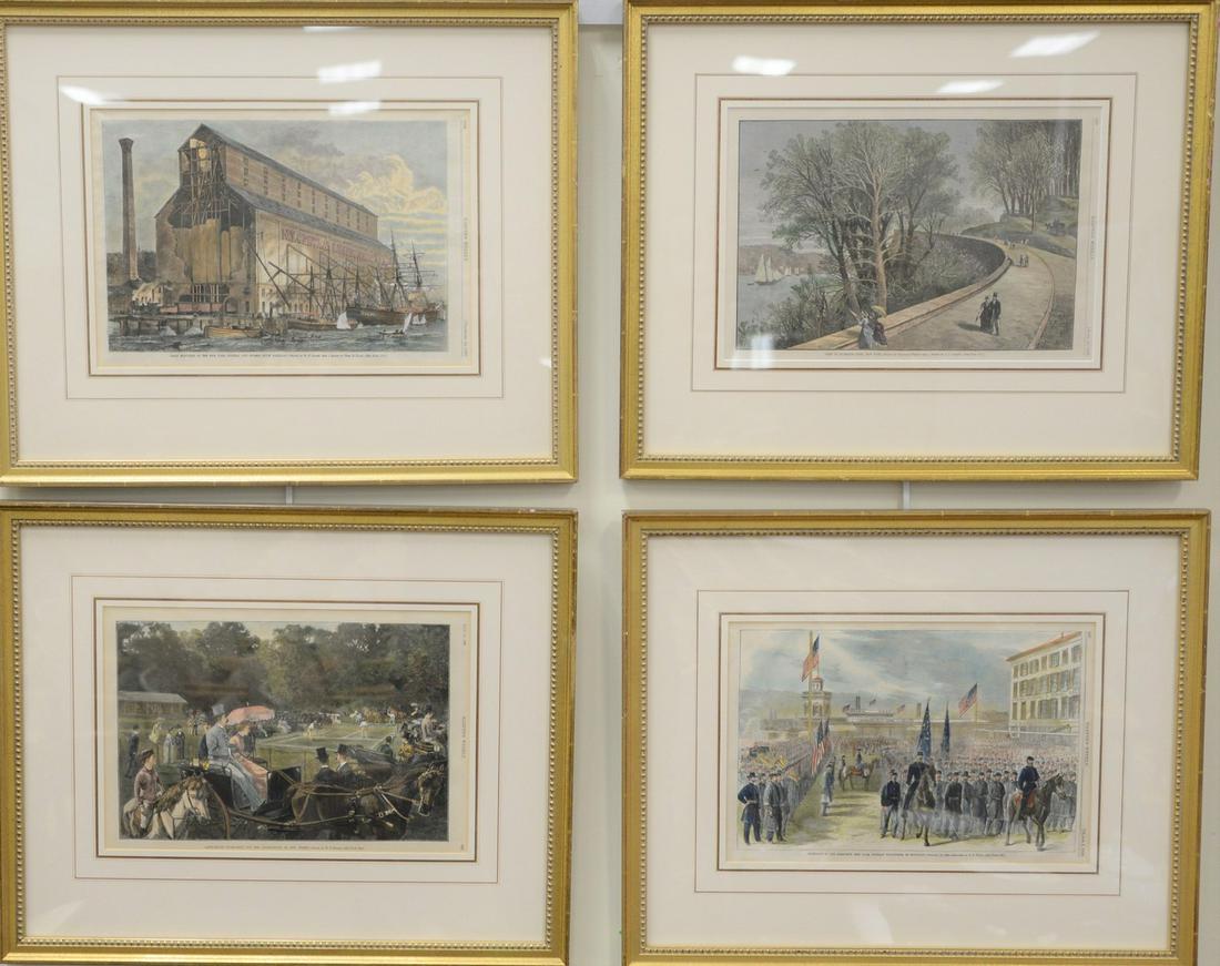 Ten Harper's Weekly prints, all professionally framed: Ten Harper's Weekly prints, all professionally framed and matted. sight size 10" x 15"Provenance: Property from the Credit Suisse Americana Collection