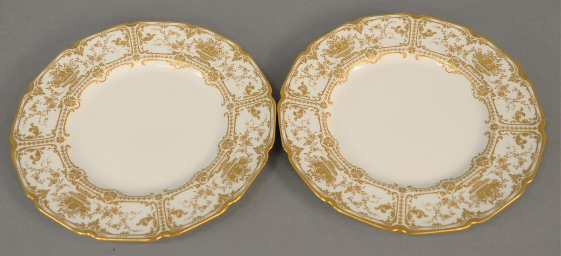 Twelve Royal Doulton Gilt Decorated Plates, 20th (1 of 5)