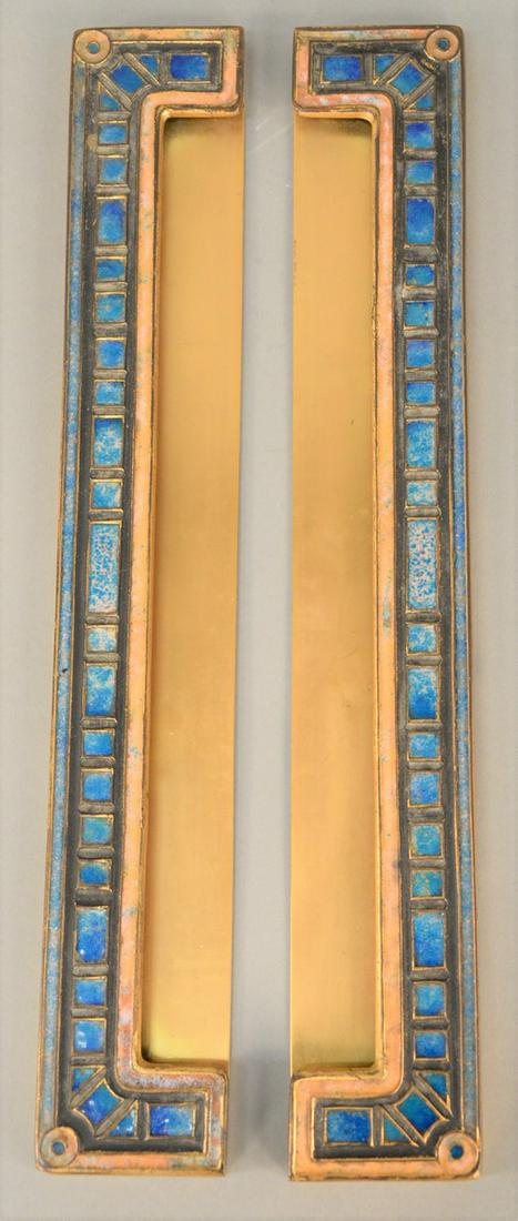 Tiffany and Company Gilt Bronze Blotter Ends, Art Deco (1 of 4)