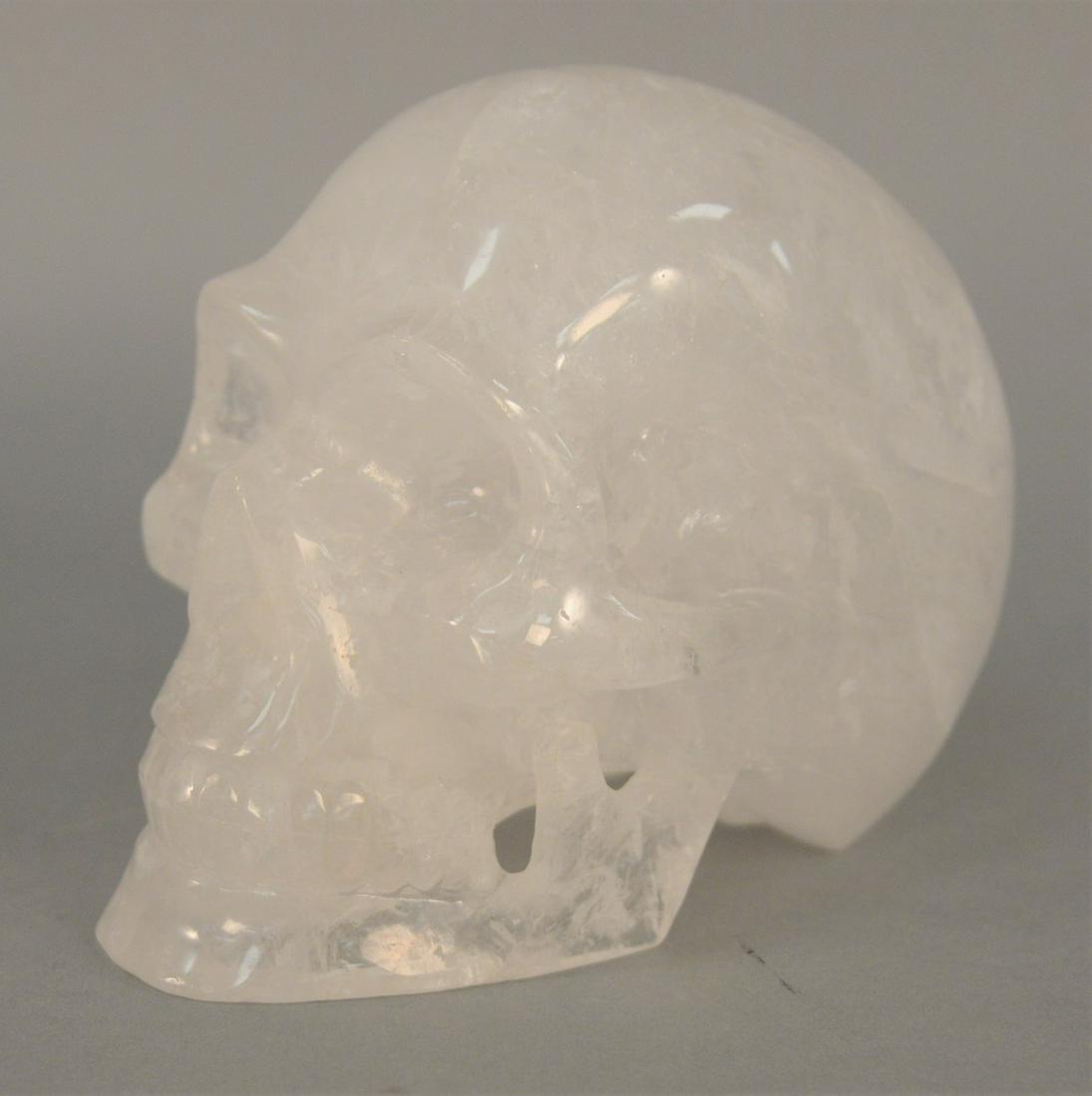 Carved Rock Crystal Skull, 20th century. height 6 (1 of 4)