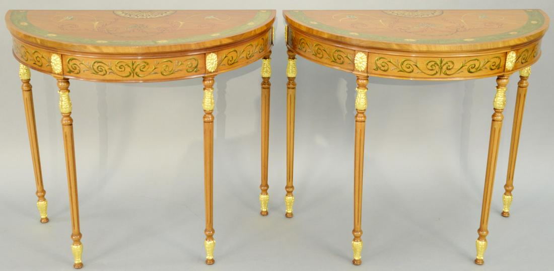 Pair of George III Style Paint Decorated and Parcel (1 of 4)