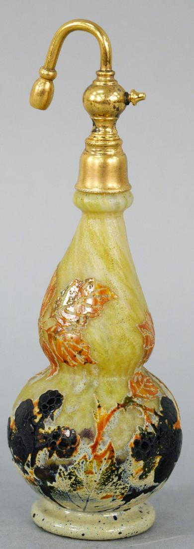 Daum Nancy Cameo Glass Perfume, "Fall" decorated with (1 of 4)