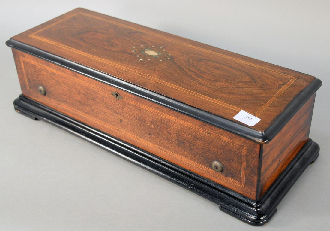 Troll and Baker Swiss Music Box, six tone cylinder with (1 of 4)