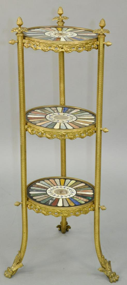 Neoclassical Bronze and Specimen Marble Adjustable (1 of 5)