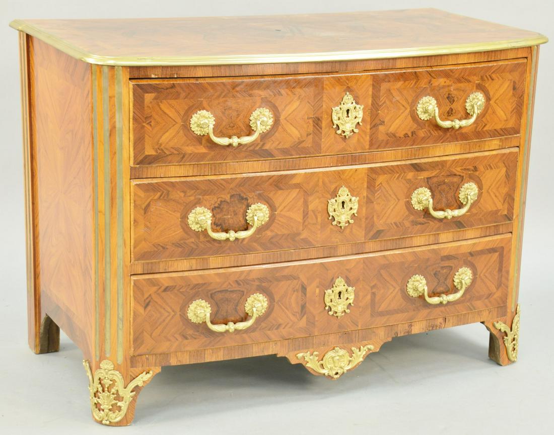 French Style Mahogany Veneered Commode, ormolu mounted (1 of 5)