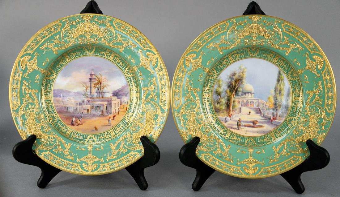 Set of Twelve Royal Worcester Service Plates, each with (1 of 5)