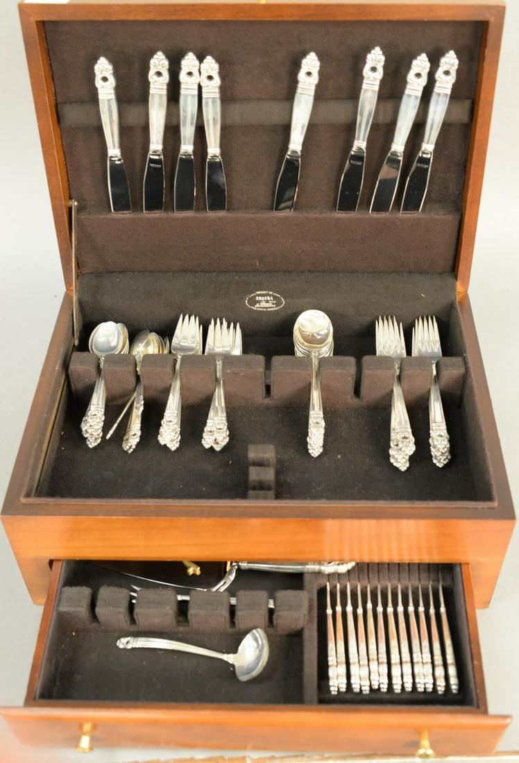 International Royal Danish Sterling Silver Flatware Set (1 of 5)