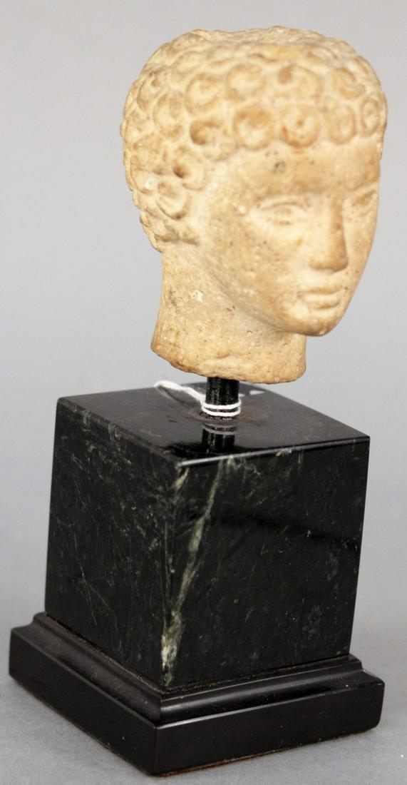 Ancient Roman Carved Stone Bust, possibly caracalla on (1 of 3)