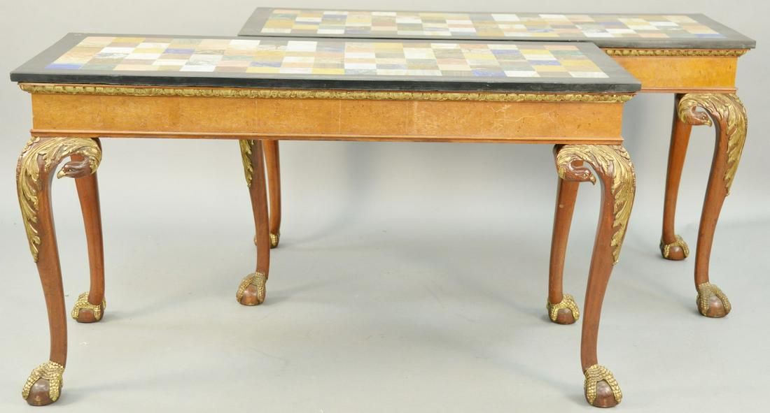 Pair of George III Style Mahogany Pier Tables, parcel (1 of 7)