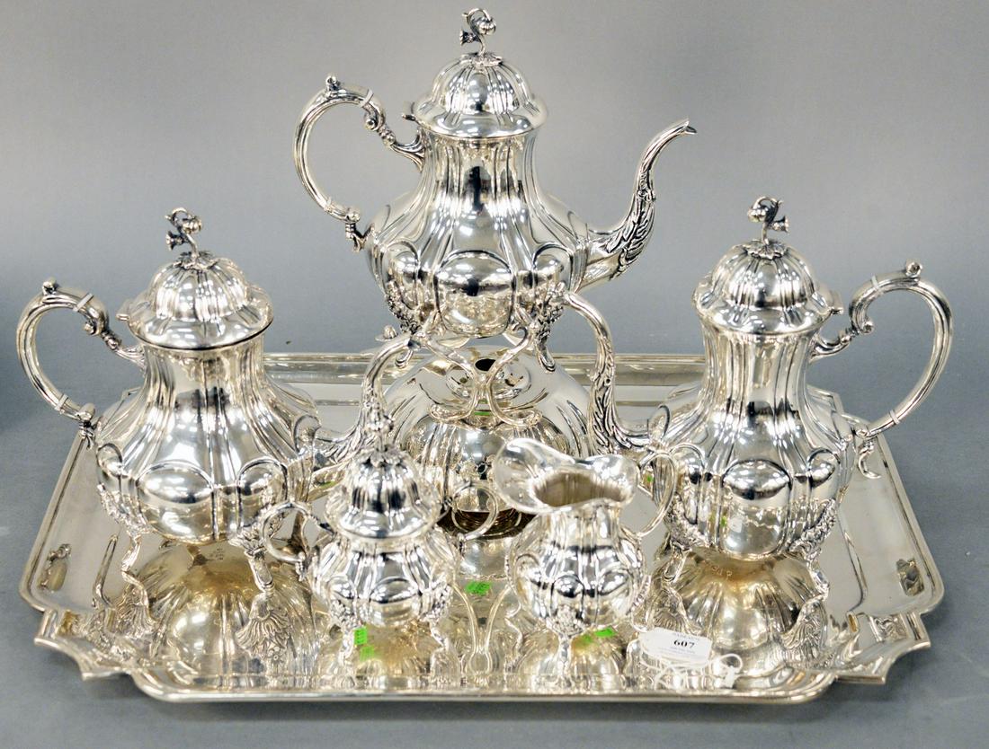Six Piece Sterling Silver Tea Set, comprising of large - Jan 01, 2020 | Nadeau's Auction Gallery ...