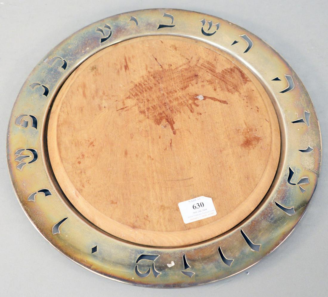 Large Ludwig Wolpert Sterling Silver Round Tray, having (1 of 3)