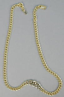 14K gold necklace, with large link. 28.5 grams.: 14K gold necklace, with large link. 28.5 grams.