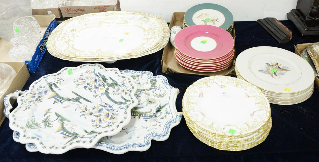Eight Royal Crown Derby porcelain plates, Copeland (1 of 3)