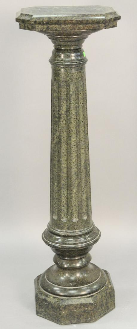 Green granite pedestal, having rectangular top on (1 of 4)
