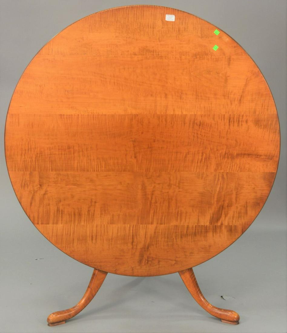 Eldred Wheeler tiger maple tip breakfast table, ht. 30 (1 of 4)