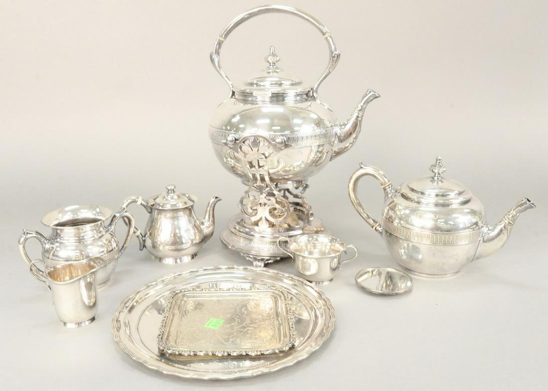 Nine piece Tiffany silver soldered group, to include a (1 of 4)