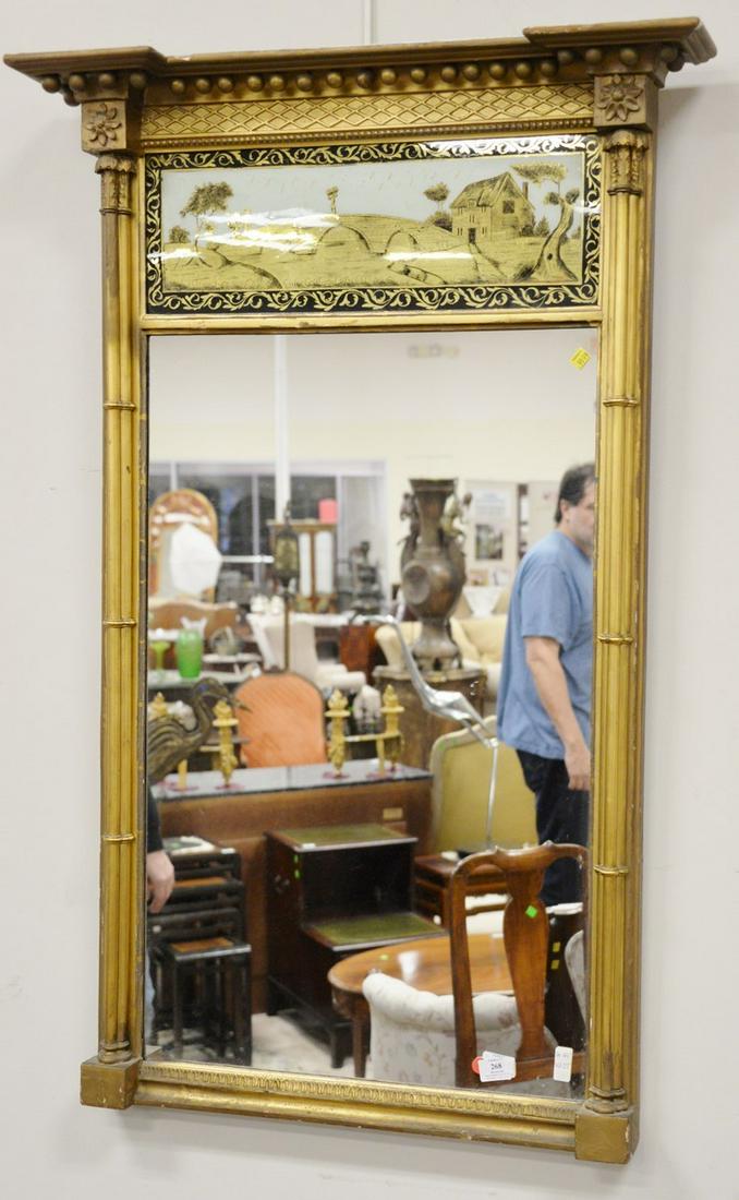 Federal two Part gilt mirror. 49" x 27". (1 of 3)