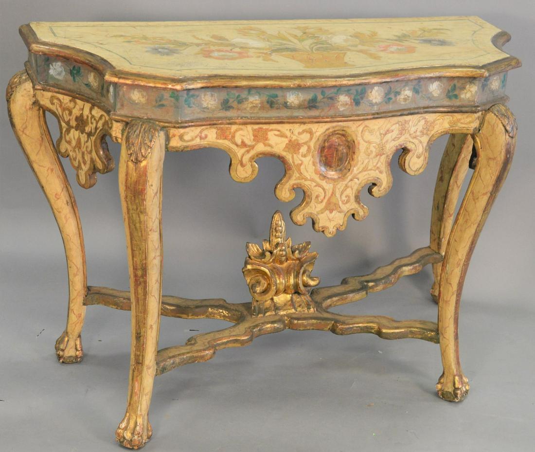 Venetian style console table, height 32 1/2 in, width (1 of 4)