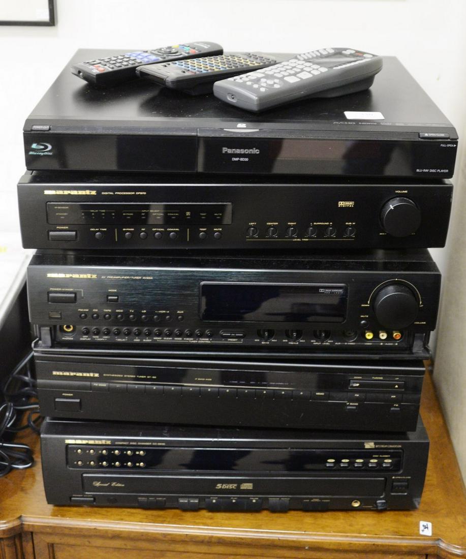Group of electronics to include four Marantz pieces; pr (1 of 3)