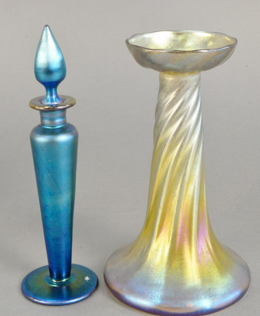 Two art glass pieces to include gold iridescent (1 of 4)