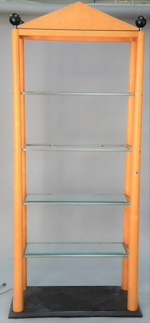 Two piece lot, to include contemporary etagere and (1 of 4)