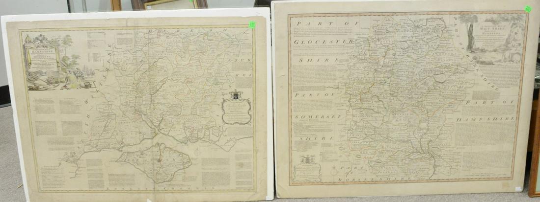 Group of three maps to include framed Magna Britannia (1 of 8)