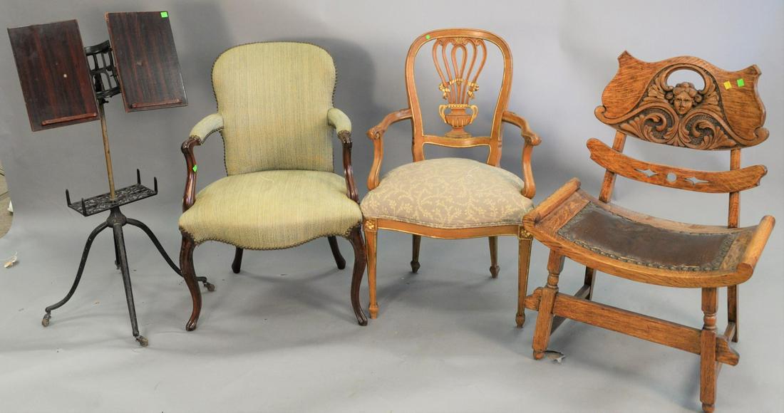 Four piece group, to include a pair of slipper chairs (1 of 4)