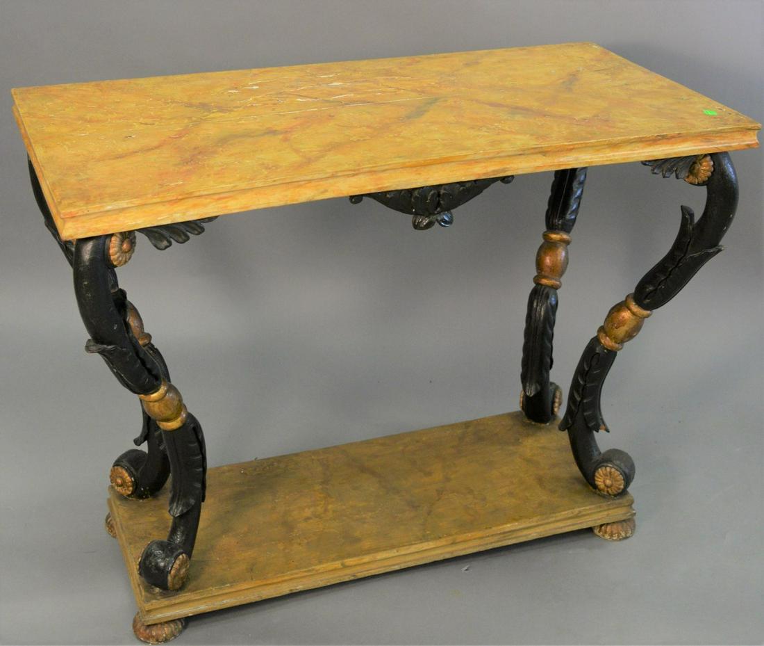 Two tier painted and veneered sofa table. ht. 29 in., t (1 of 3)