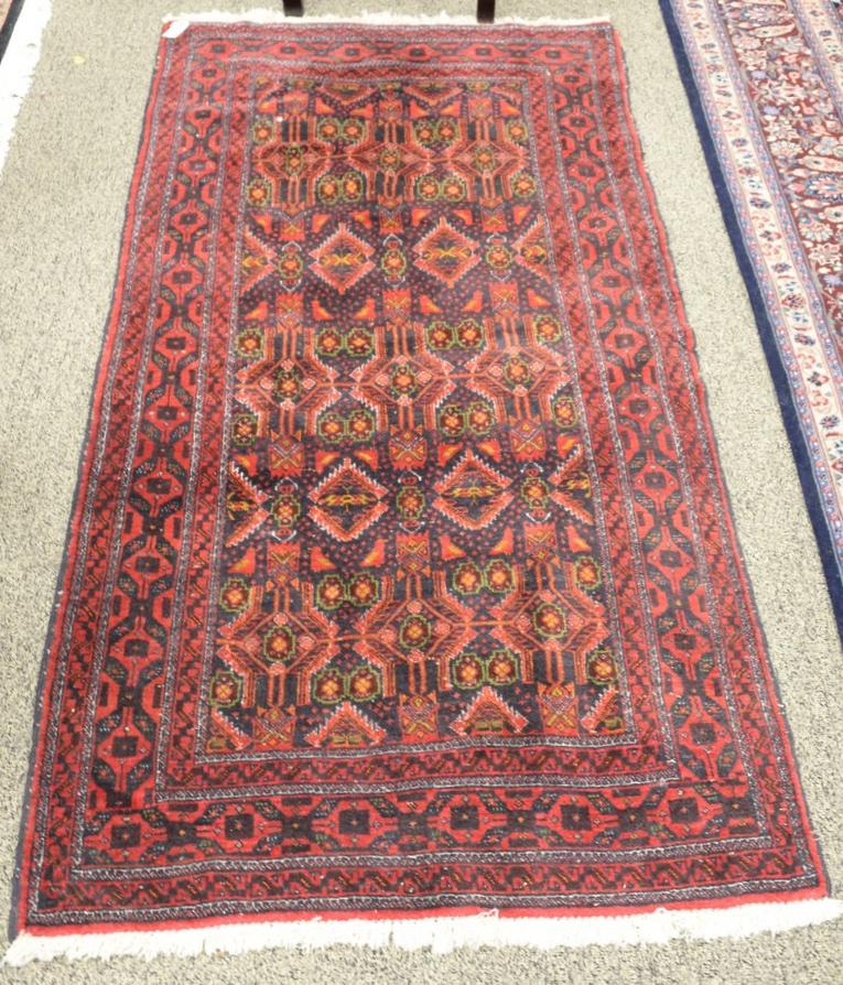 Oriental throw rug. 3' 4" x 6' 3". Provenance: Former: Oriental throw rug. 3' 4" x 6' 3". Provenance: Former home of Mel Gibson, Old Mill Rd, Greenwich, CT