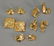 Five pairs of 14K gold earrings. 43.8 grams total