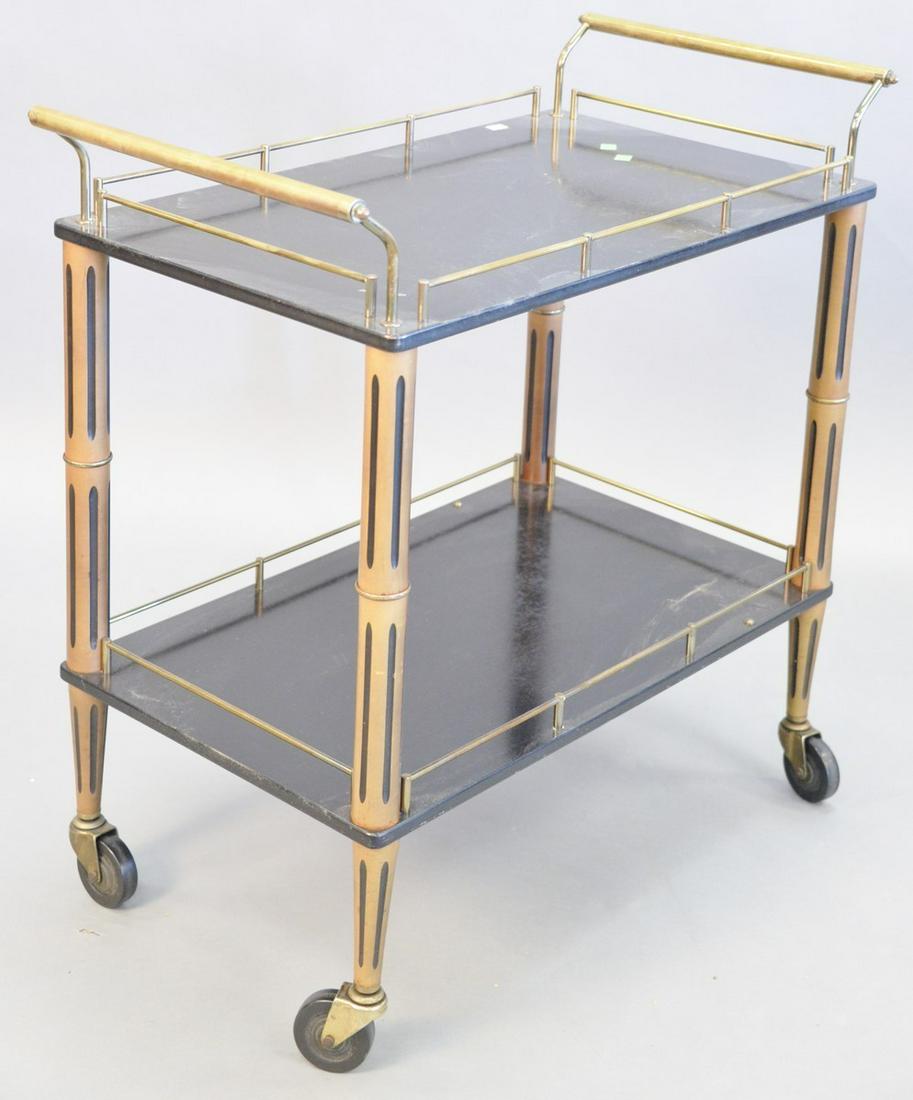 Neoclassical cart, 33" h., 18" x 33".: Neoclassical cart, 33" h., 18" x 33".
