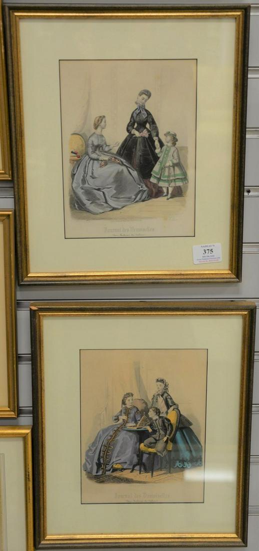 Group of twelve framed etchings, prints and lithographs: Group of twelve framed etchings, prints and lithographs to include four "Le Journal des Dames et des Demoiselles", 19th C., largest sight size: 11 3/4" x 14 1/2"; after John Boydell (British, 1720 - 1