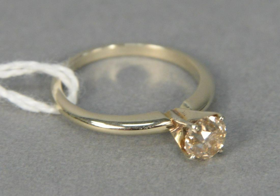 14 karat yellow gold and diamond engagement ring set (1 of 3)