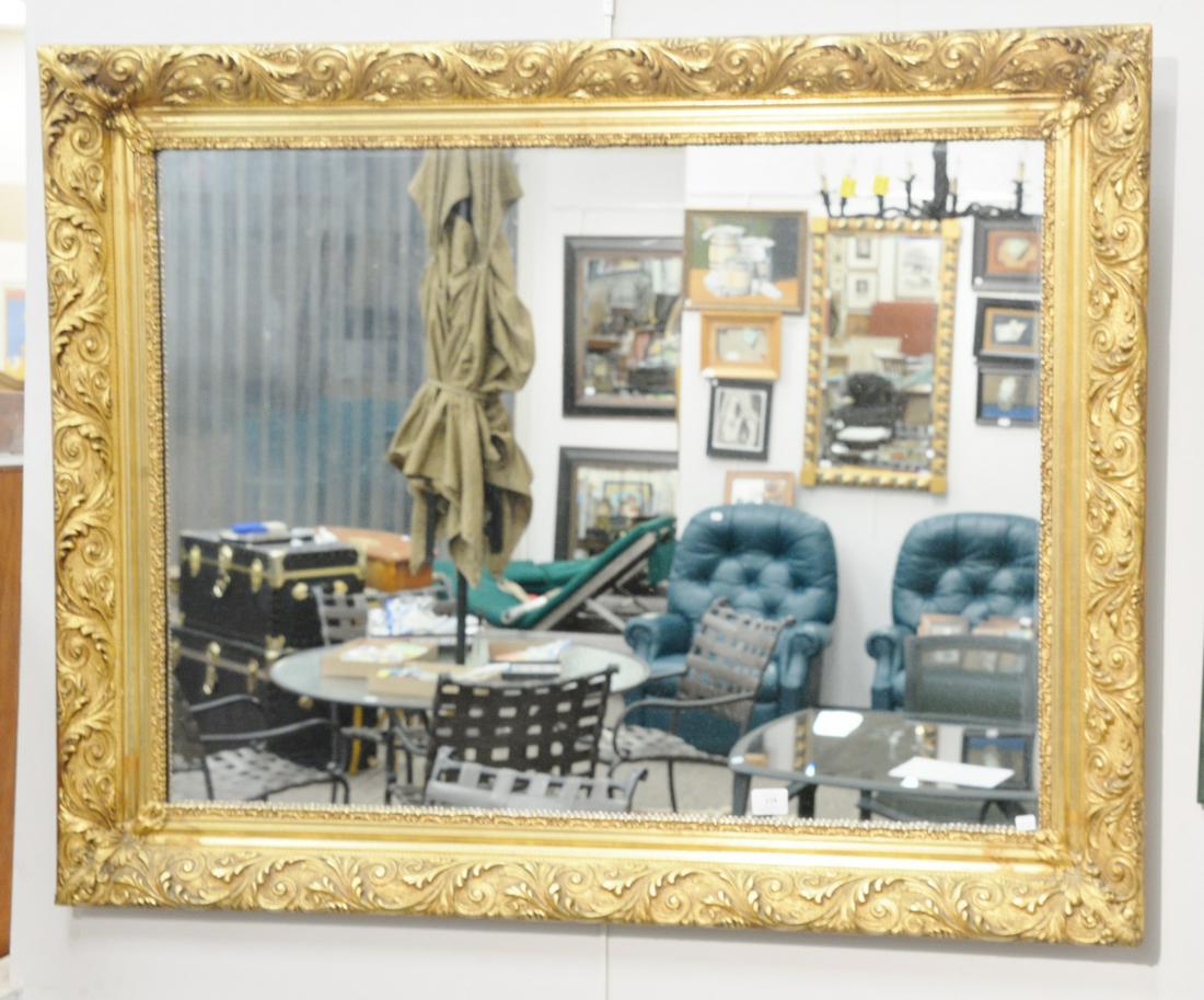 Two large mirrors, one with gold frame 38" x 48", the (1 of 3)